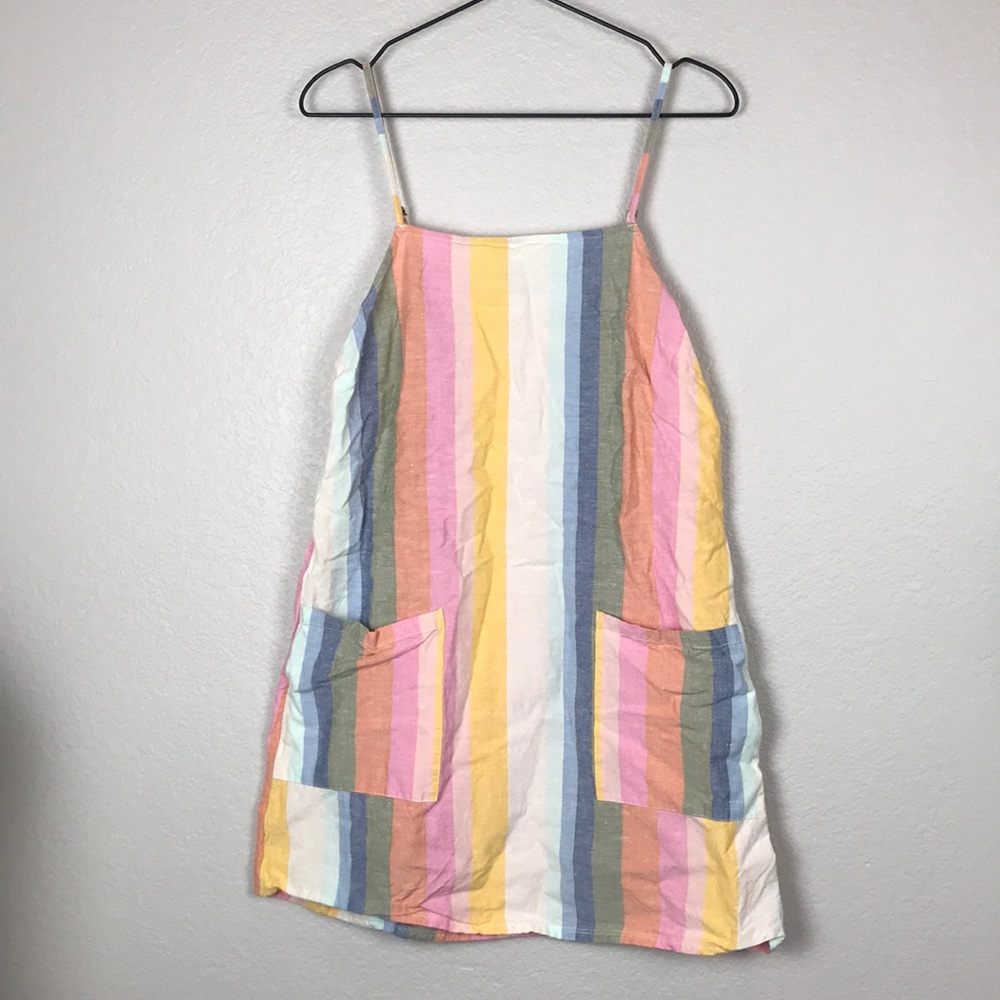 Billabong rainbow stripe mini dress